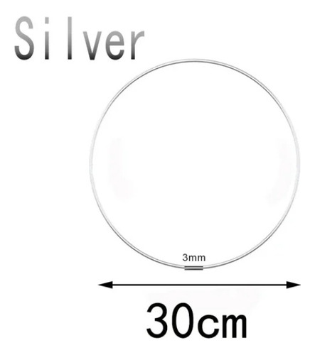 Aro Metal Metálico Plata Decoración Centro De Mesa Jgo 2 Pz
