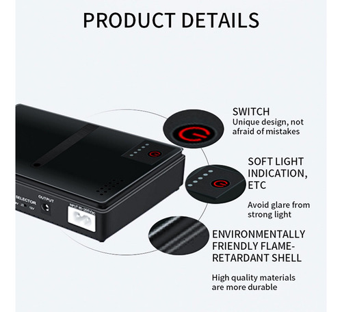 Fonte De Alimentação Ininterrupta Mini Ups, Backup De