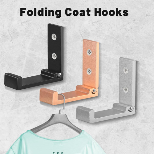 Gancho Plegable, Paquete De 10 Ganchos De Pared Para Colgar