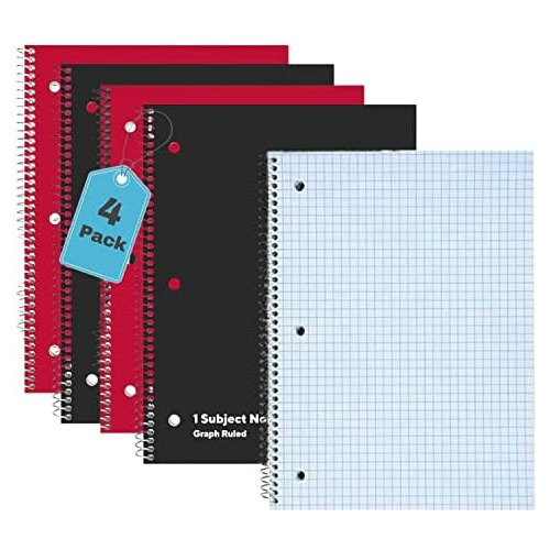 Cuaderno Espiral De Papel Milimetrado, 8.5 X 11 Pulgada...