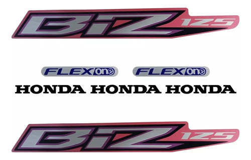 Jogo Kit Adesivos Honda Biz 125 Es 2014 Rosa - Lb10528