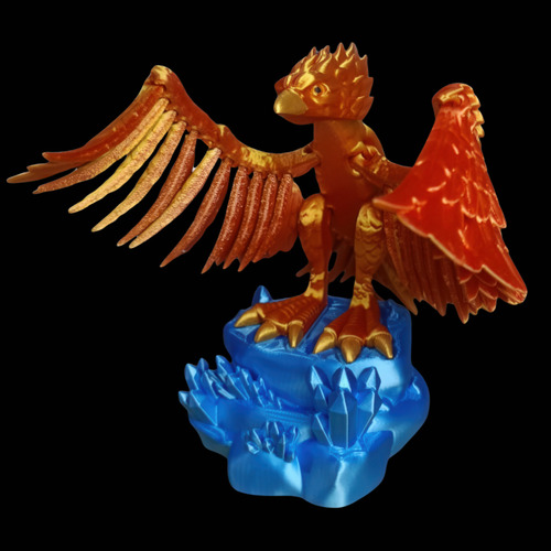 Figura De Ave Fenix Articulada Impresa En 3d