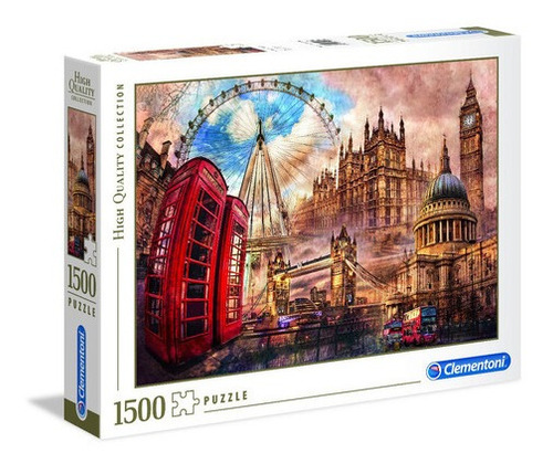 Londres Vintage London Eye Rompecabezas 1500 Pz Clementoni