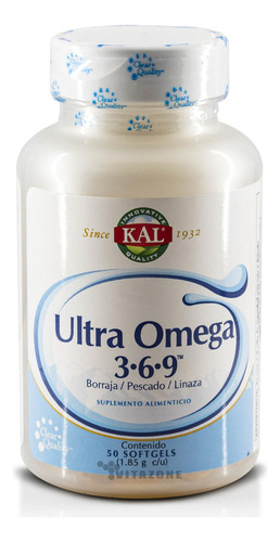 Ultra Omega 3 6 9 50 Cápsulas Kal Pescado Linaza