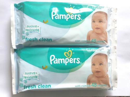 6 Lenços Umedecidos Pampers Fresh Clean- 48 Lenços Cada Pct