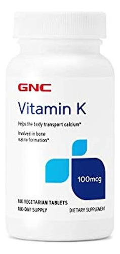 Gnc Vitamina K 100 Mcg