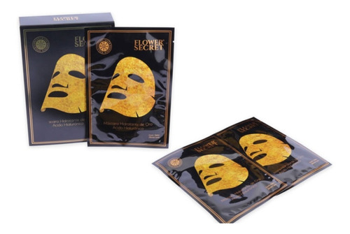 Máscara Facial De Oro Ácido Hialurónico Pack De 5 Unidades