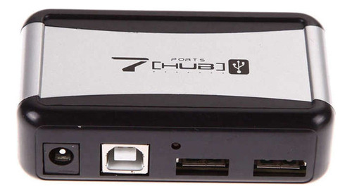 Hub Externo Eu Plug 7 Usb 2.0 Con Fuente De Alimentación Mul
