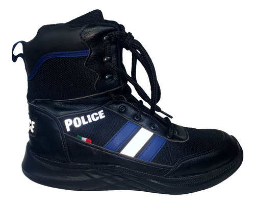 Bota Tactica De Seguridad De Policia Con Reflejante Unisex 