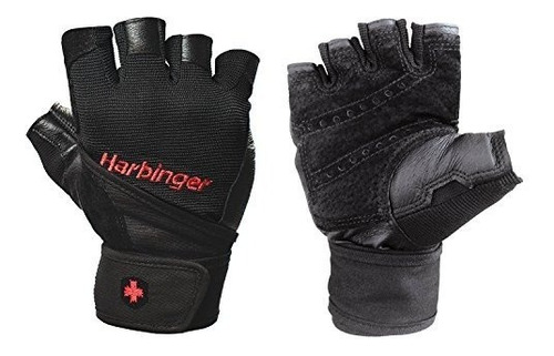 Par De Guantes De Piel Harbinger Pro Con Munequera Acolchado