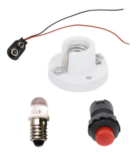 Kit Electrónica Circuito Eléctrico Led Botón Push Momentáneo