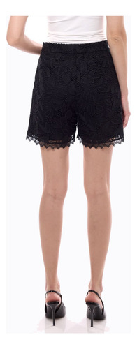Short Foley's Negro Encaje Cierre Costado Mujer 125117
