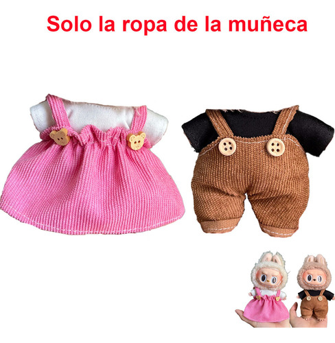Ropa De Muñeca Multicolor Para Labubu De 17cm 2pcs