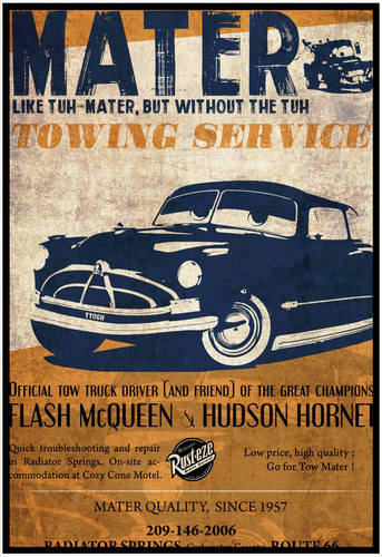 Cuadro Premium Poster 33x48cm Hudson Cars Iconic