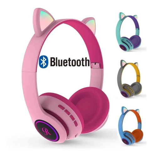 Auriculares Inalámbricos Gatiito Bluetooth Cat Ear C/luz