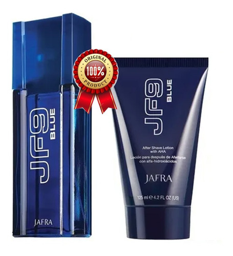  Jf9 Blue Azul Perfume Hombre 100ml + Loción Afeitar 125ml