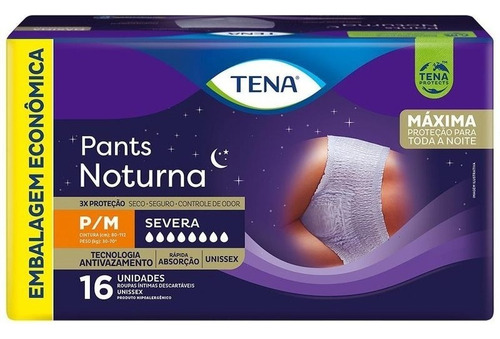 Fraldas Tena Pants Noturna P/m X 16 Un