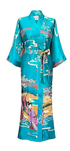 Traje De Kimono De Mujer Swhiteme, Largo, Talla Única,