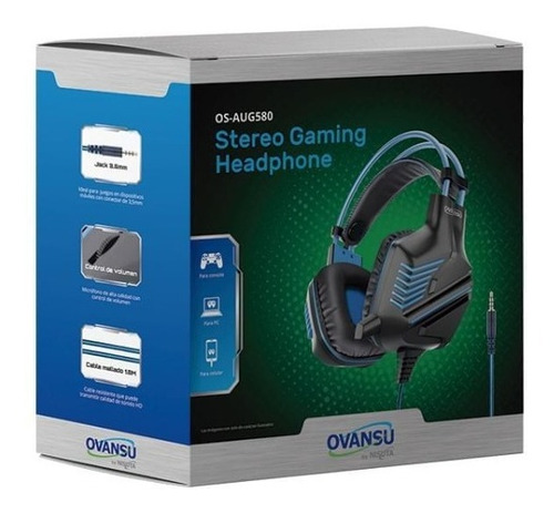 Imagen 9 de 10 de Auriculares Gamer Ovansu Osaug580 Verde Consolas Mic 3.5mm