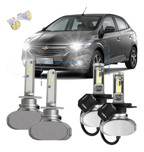 Kit Ultra Led S1 Chevrolet Onix 12/20 12000 Lúmens 6500k