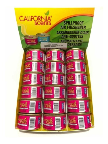 Aromatizante California Scents Aroma Cherry, Caja 18 Pzas