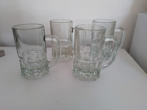 2x$5 Jarras O Vasos Para Cerveza Con Asa M:12x7cm (Usado)