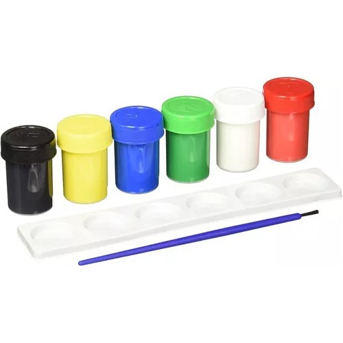 Pintura Témpera Escolar Pelikan 12 Colores De 25 Ml + Godete