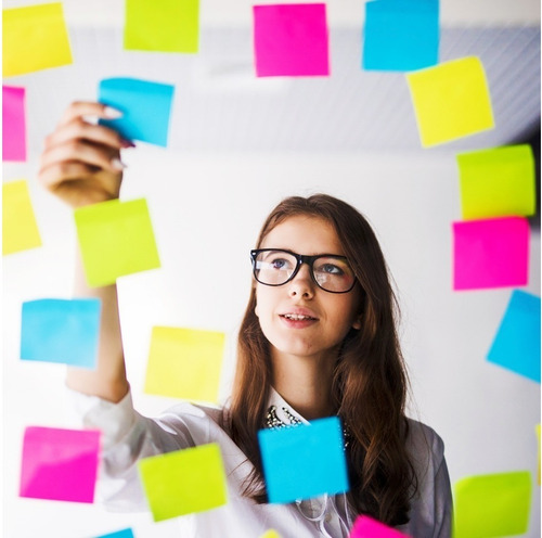 Imagem 6 de 8 de Post-its Coloridos Diversos Tamanhos Kit Com 10 Blocos