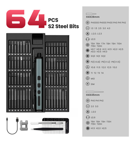 Kaiweets Mini Destornillador Eléctrico 70 En 1, Juego De Des