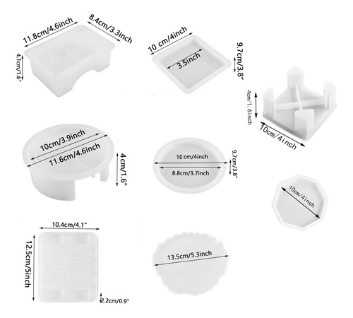 Moldes De Silicona Para Posavasos De Resina Epoxi