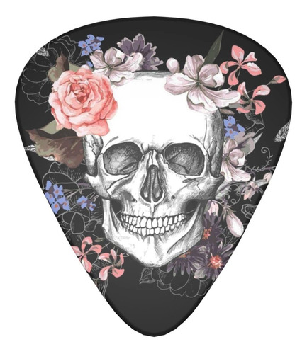 Bvolfqo Pua Guitarra Diseño Calavera Rosa Para Bajo Fino