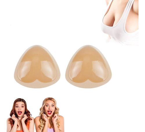 2 Pcs Sticky Bra Push Up Sticky Silicone Triangle Pads