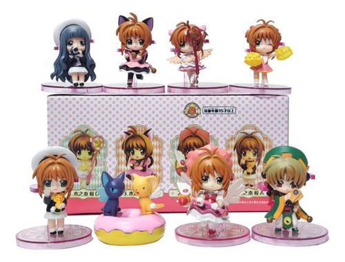 Figura Sakura Card Captor Anime Kero 8 Unidades En Caja 