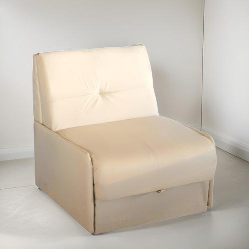 Sofa Cama 1 Plaza P/ Departamento Sillon 1 Cuerpo Tela Liso