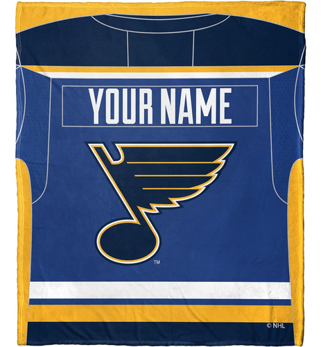 Manta Personalizada De Seda Logotipo De St. Louis Blues...