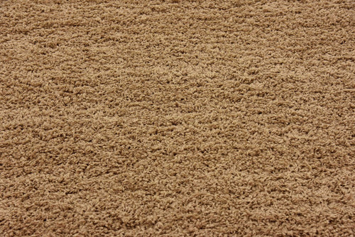 Tapete De Área Cuadrado 2.38 M Marrón Arena Colección Shag