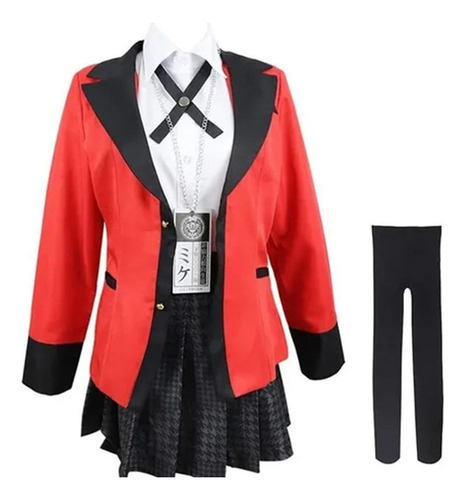 Disfraz Cosplay De Kakegurui Runa Yomozuki/pelucas/zapato