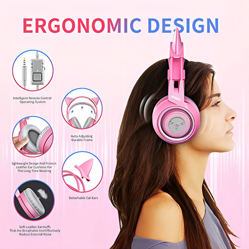 Auriculares Estéreo Para Juegos Somic G951s Pink - Ps4, Xbox
