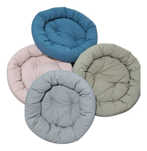Cucha Nido Cama Puff De Algodón Para Mascota Perro Gato 70cm