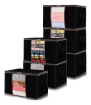 Comprar Organizadoras De Ropa 6 Piezas Bolsa De Almacenamiento Negra