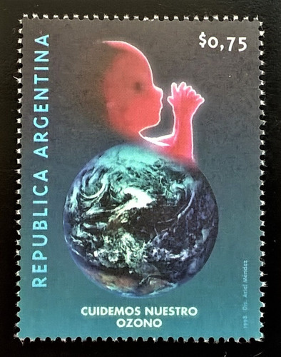 Argentina, Sello Gj 2872 Cuidemos Ozono 1998 Mint L12481