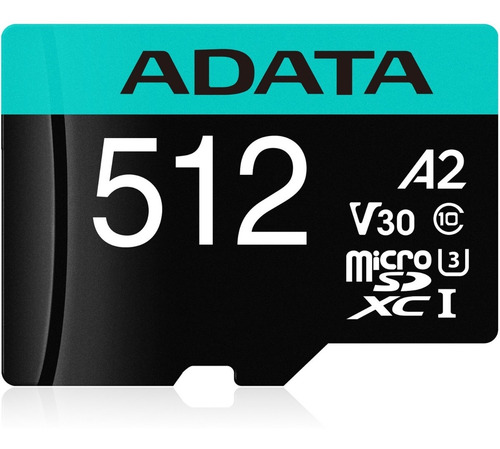 Tarjeta De Memoria Adata Ausdx512gui3v30sa2-ra1 Premier Pro Con Adaptador Sd 512gb