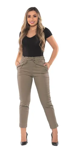 Calça cintura alta com elastico sales