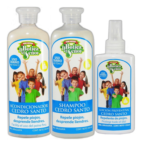 Pack Shampoo, Acondicionador Y Loción Preventiva Cedro Santo