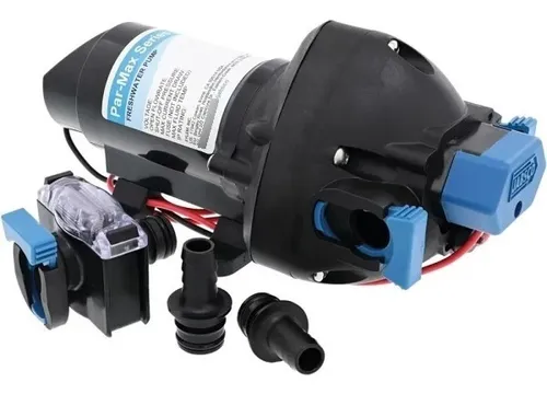 Bomba controlada por presión Par Max a 12 Vcd caudal de 2 GPM presión máxima 35 psi para manguera de entrada con orificio de 38 mm 1½ manguera de descarga con orificio de 25 mm 1 31295-3512-3A - Código: 31295-3512-3A | Compra en Guadalajara
