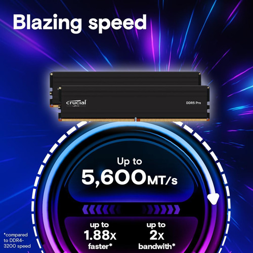 Kit Crucial Pro Ram De 32 Gb (2 X 16 Gb) Ddr5 5600 Mt/s (...