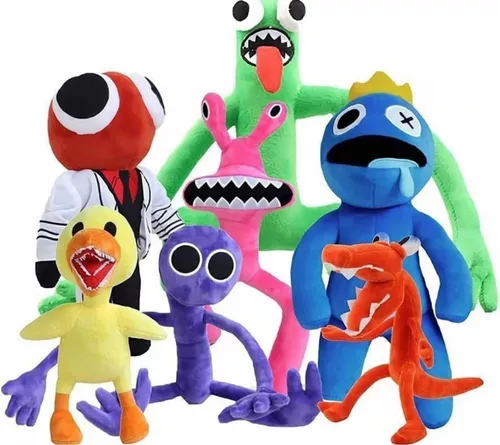 Roblox Pelúcia Azul Boneco Babão Rainbow Brinquedo Friend Original