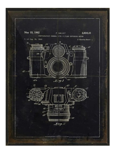 Cuadro Cartel Blueprint Cámara 