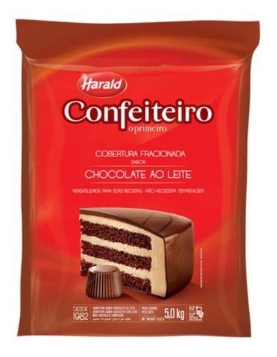 Chocolate Cobertura Ao Leite Confeiteiro Fracionado 5 Kg
