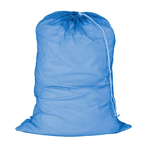 Lbg01161 Mesh Laundry Bag With Drawstring, Blue, 24 Pul...